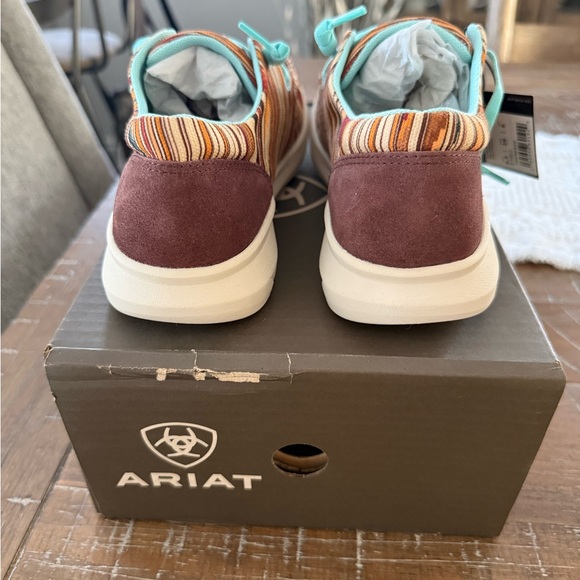 Ariat Colorful Striped Sneakers with Turquoise Accents - Picture 3 of 7